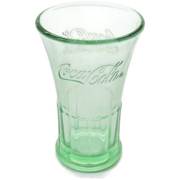 Green Coca-Cola Shot Glass Man Cave Bar Novelty - Picture 12 of 12